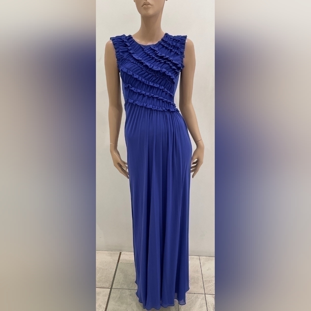 DVF Diane von Furstenbergruffle-detail fluted dress Size Small - Picture 3 of 15